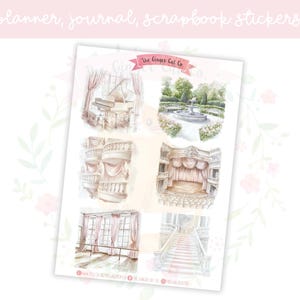 Ballet Grace Scenes Planner Sticker Sheet | decorative stickers | journal stickers | scrapbooking