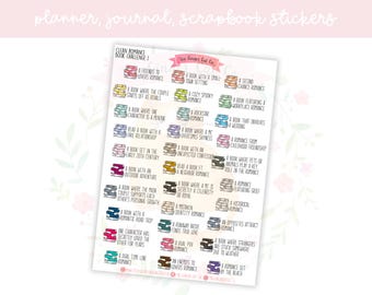 Clean Romance Reading Challenge Stickers Set 1 | Planner & Journal Stickers for Book Trackers | Reading Log Stickers | Bookish Stickers