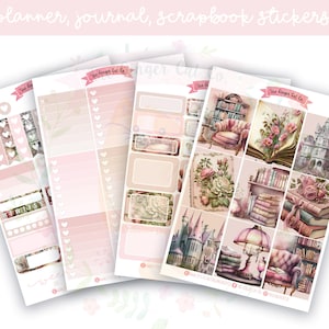 A la Carte Pink College Planner Sticker Kit, vertikaler Planer, Journaling, Scrapbook Aufkleber