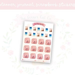 Polaroids Planner Sticker Sheet | decorative stickers | journal stickers | scrapbooking