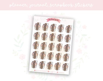 Book & Bubble Bath Planner Sticker Sheet | decorative stickers | journal stickers | scrapbooking