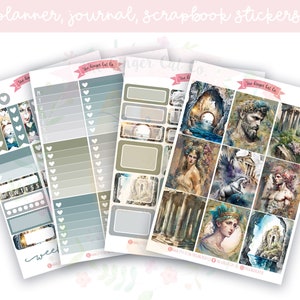 A lacarte griechische Mythologie Planer-Aufkleber-Kit, vertikaler Planer, Journaling, Sammelalben-Aufkleber