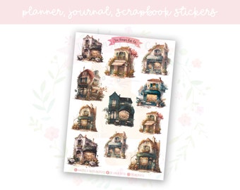 French Cafe Set 1 Decorative Journal, Scrapbook, Planner Stickers