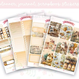 A la Carte Honey Cottage Planer-Aufkleber-Kit, vertikaler Planer, Journaling, Scrapbook-Aufkleber