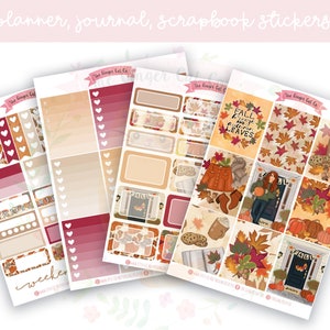 A-la-carte-Herbst-Sticker-Kit, vertikaler Planer, Journaling, Scrapbook-Aufkleber