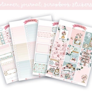 A la carte Floral Traveller Planner Sticker Kit, Vertical Planner, Journaling, Scrapbook Stickers