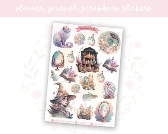 Light Witch Planner Sticker Sheet | decorative stickers | journal stickers | scrapbooking