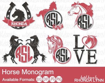 Download Horse Monogram Svg Etsy