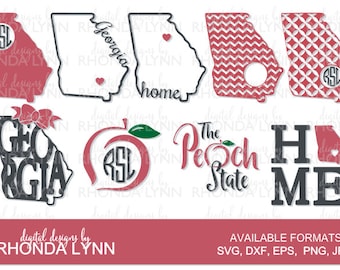 Georgia Monogram Svg Etsy