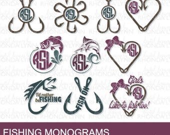Download Fishing Monogram Svg Etsy