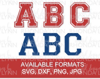 SALE! Varsity Font SVG Cut File, Varsity Font dxf, png, jpg, Varsity Font Digital Download, Varsity Font Clipart Art, Varsity Font Graphic