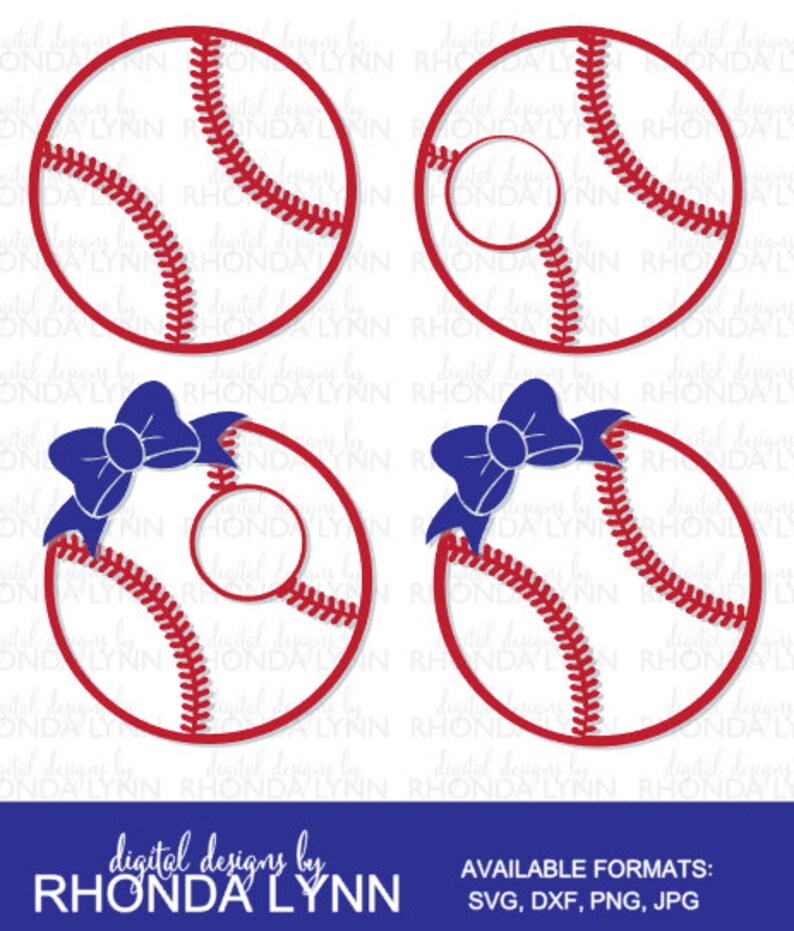 SALE Baseball Monogram svg dxf jpg png vector cut files Etsy