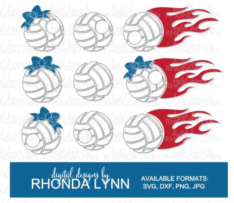 Download SALE Volleyball Monogram Volleyball SVG dxf jpg png cut | Etsy