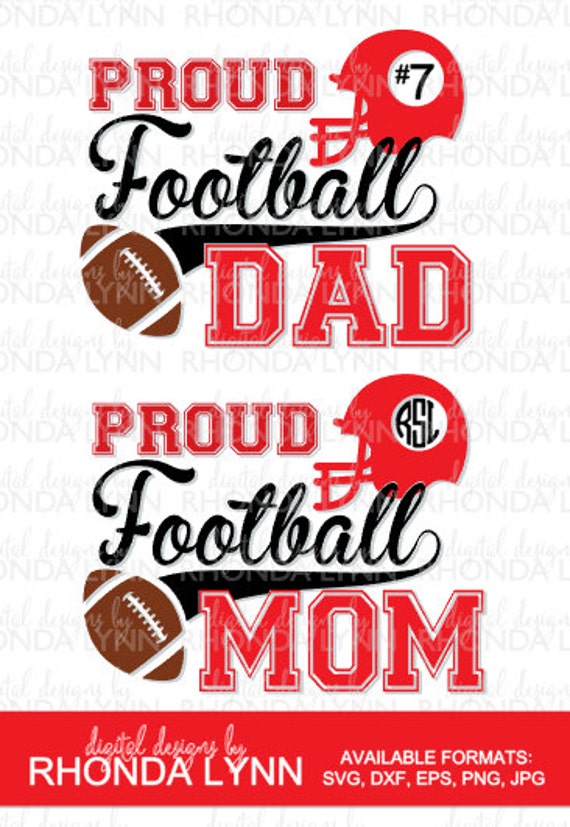 Download SALE Proud Football Dad SVG dxf eps jpg png cut file | Etsy