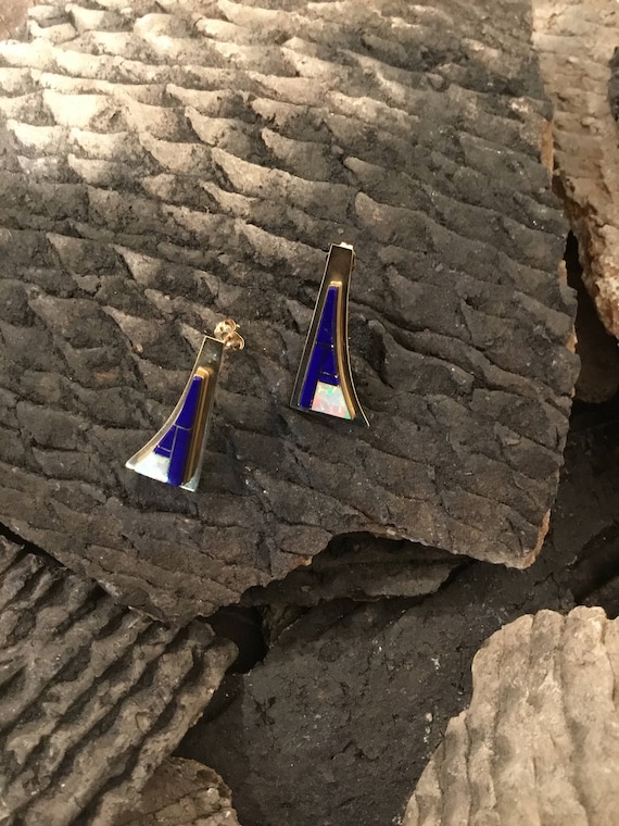 Authentic Navajo Inlaid Earrings