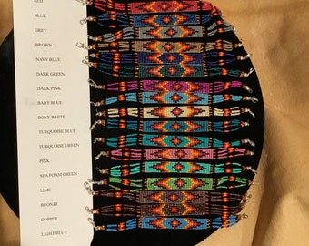 Navajo Beaded Friendship Bracelet Rug Pattern