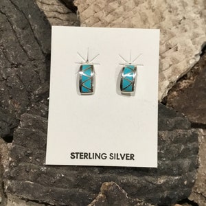 Turquoise Inlaid Earrings