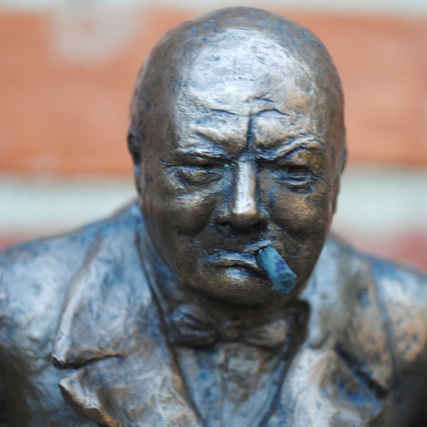 Churchill! Resin  bronze statue. Sculpted, cast, burnished and finished by hand of the Artist.  He considers each order a personal honor!