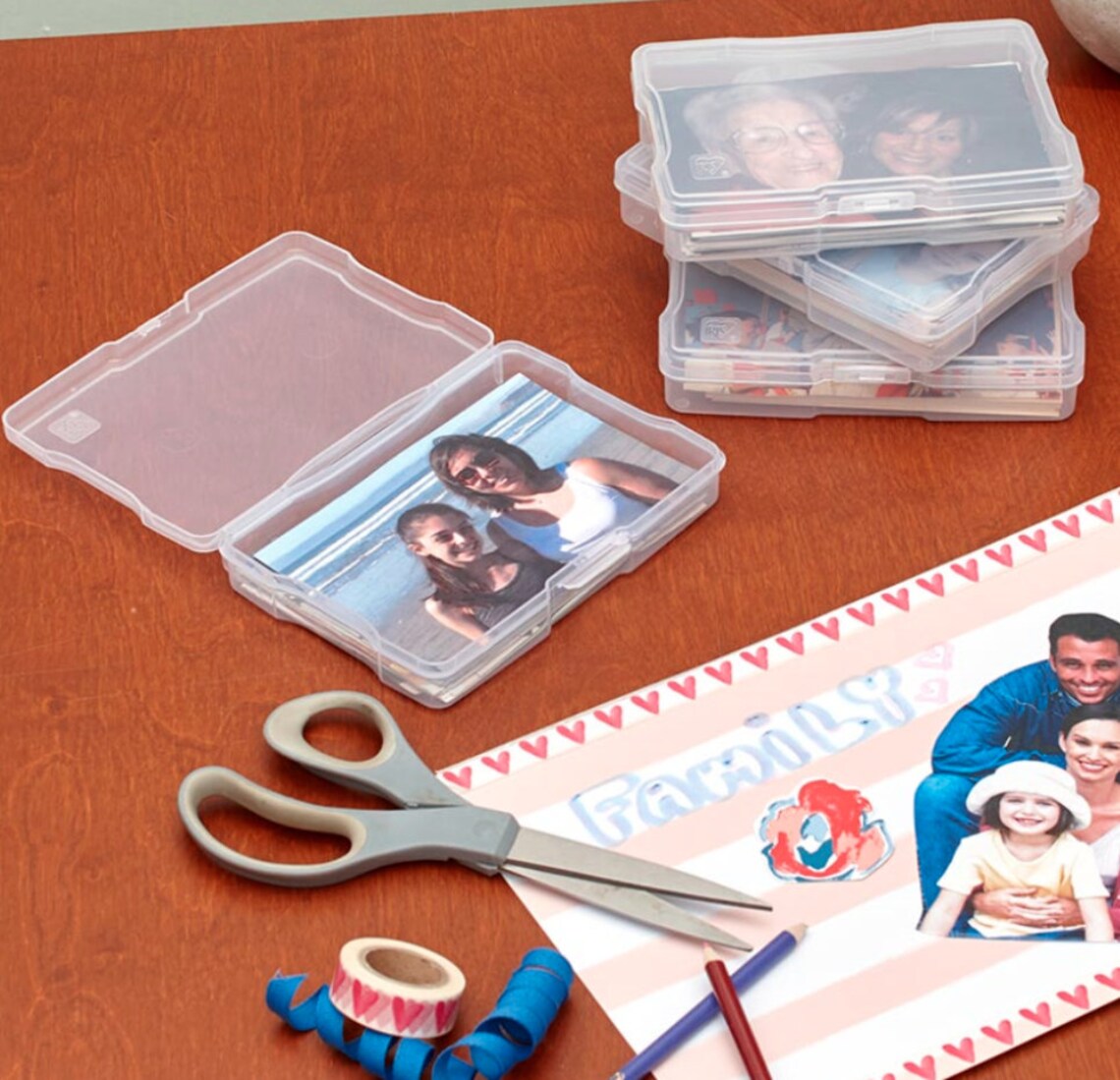 Acid Free Picture Boxes 4 Clear Plastic Scrapbook Keepsake 400 Etsy