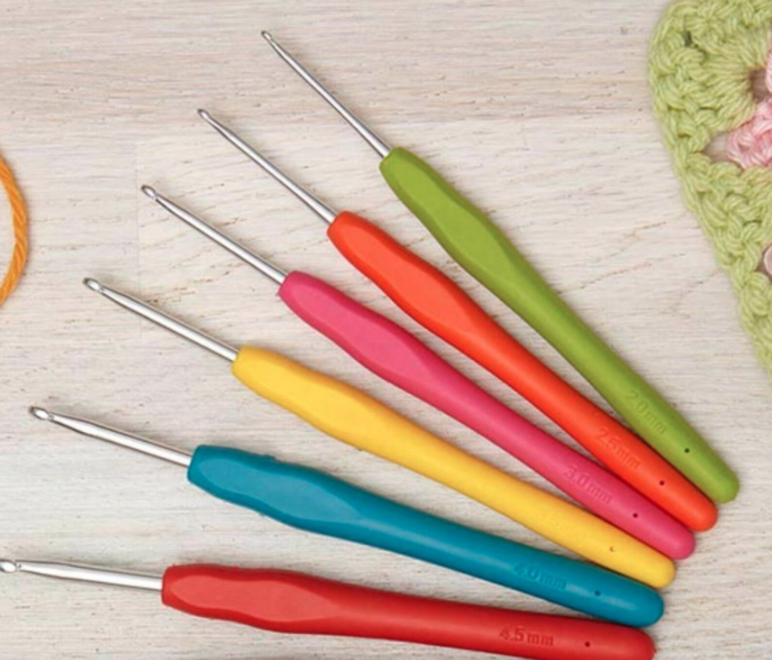 Arthritis Friendly Tool Crochet Hook Set Ergonomic Rubberized Etsy