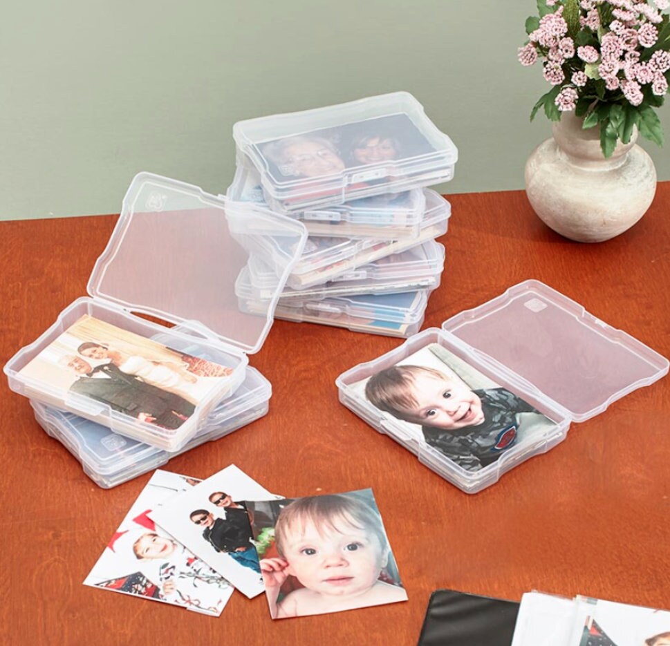 Acid Free Picture Boxes 8 Clear Plastic Scrapbook Keepsake 800 Etsy