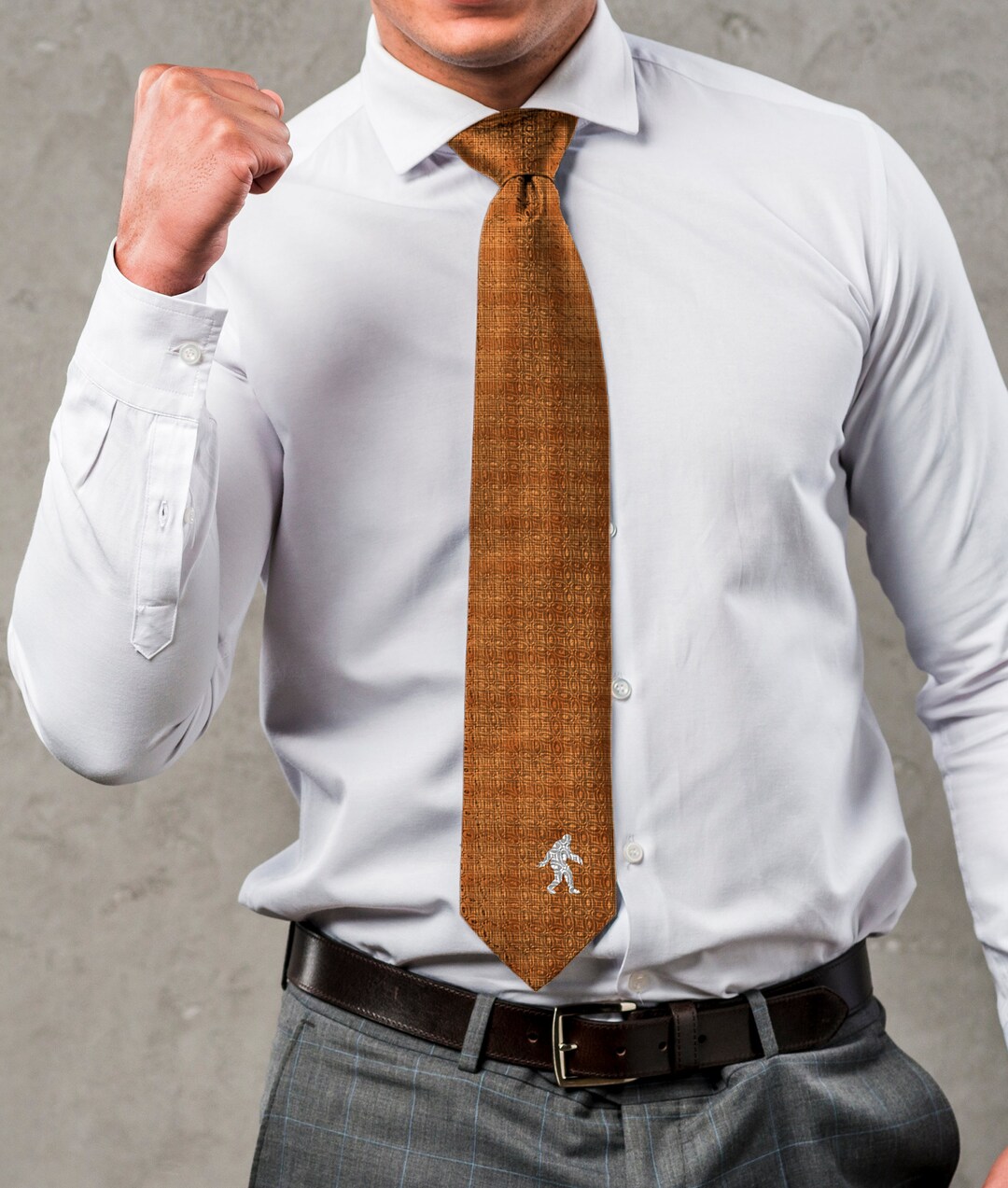 Bigfoot Gift Bigfoot Tie Sasquatch Tie Sasquatch Gift Bigfoot Etsy