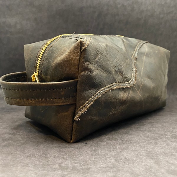 Leather Dopp Kit Etsy