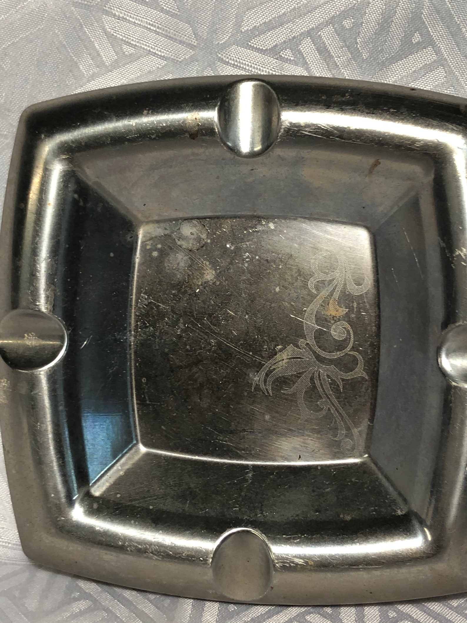 Vintage Square Metal Ashtray / Collectible Ashtrays / Home Decor Etsy