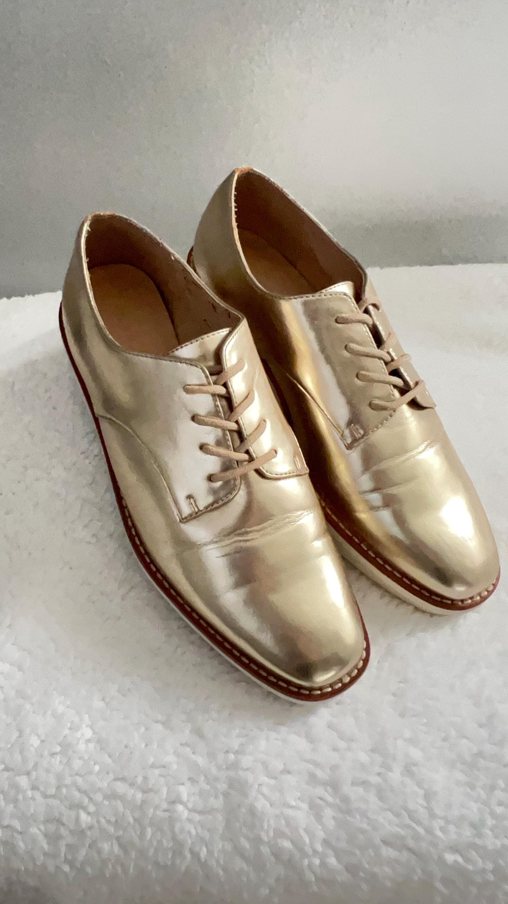Aldo Metallic Gold Oxford Platform Shoes - Women's Size 8.5 - Etsy Aldo Metallic Gold Oxford Platform Shoes - Women's Size 8.5 - Etsy