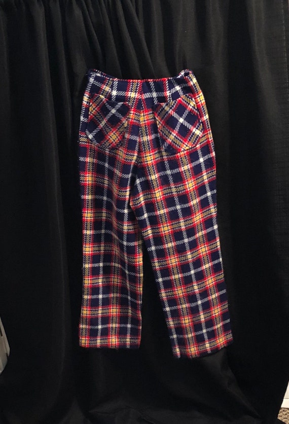 Bellbottoms Kids 1970s RETRO plaid flannel