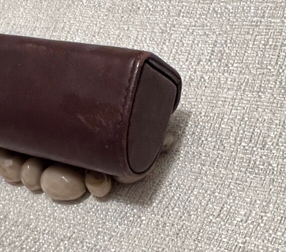 vintage Coach brown leather lipstick case/ cosmet… - image 4