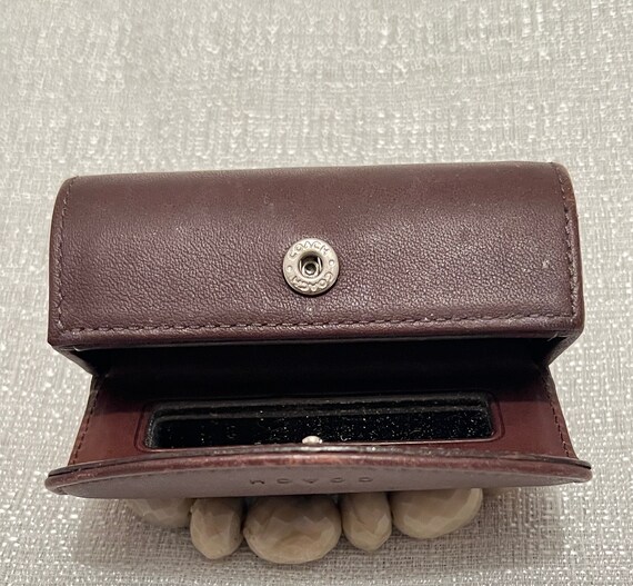 vintage Coach brown leather lipstick case/ cosmet… - image 6