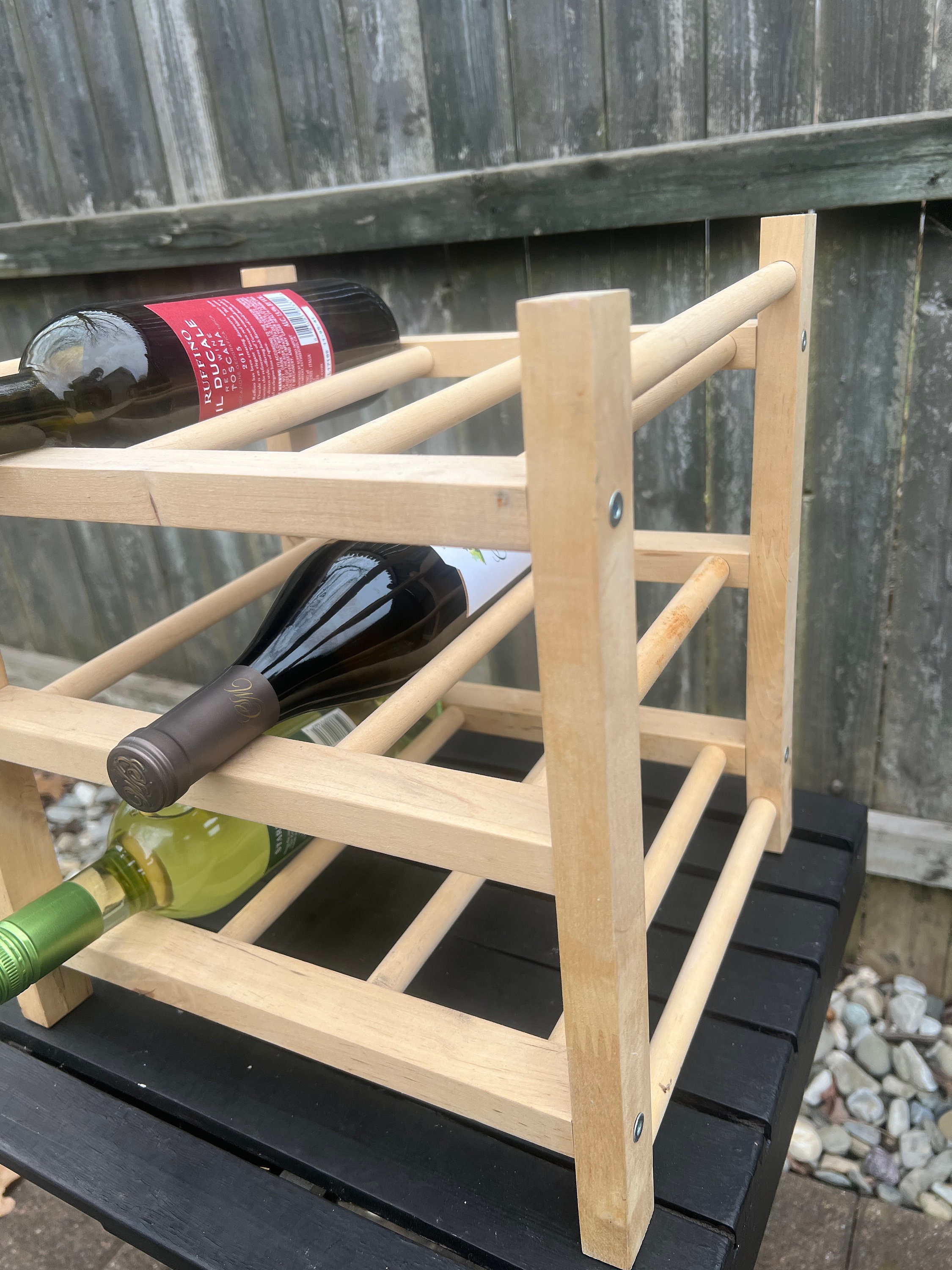 IKEA Hutten Wooden 9 Bottle Wine Rack IKEA Home Furnishings Wine and Bottle Storage Etsy Australia