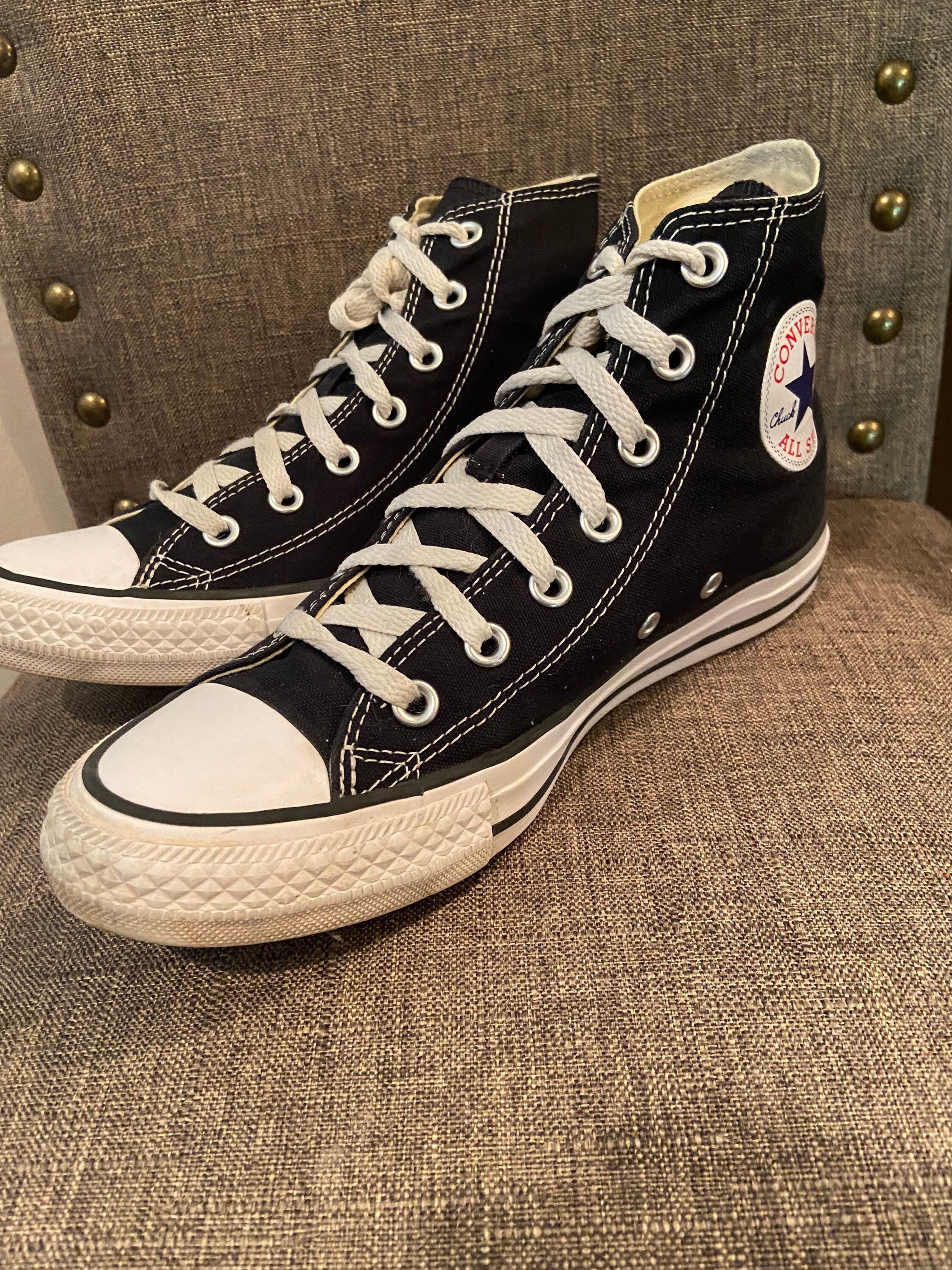 Vintage Chuck Taylor Original Converse Black Canvas Hi Top - Etsy UK Vintage Chuck Taylor Original Converse Black Canvas Hi Top - Etsy UK