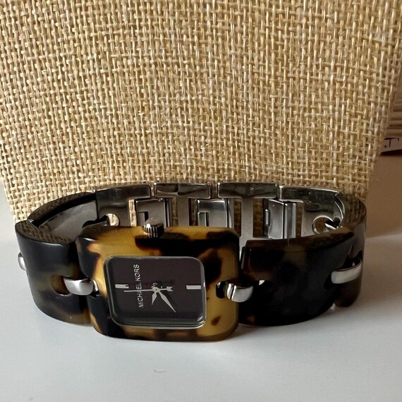Michael Kors tortoise shell bracelet watch Square face watch New battery Michael kors square face - Gem main image 3