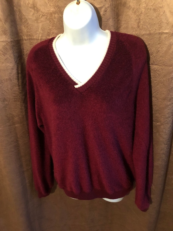 vintage 50s mens V neck pullover collegiate sweate
