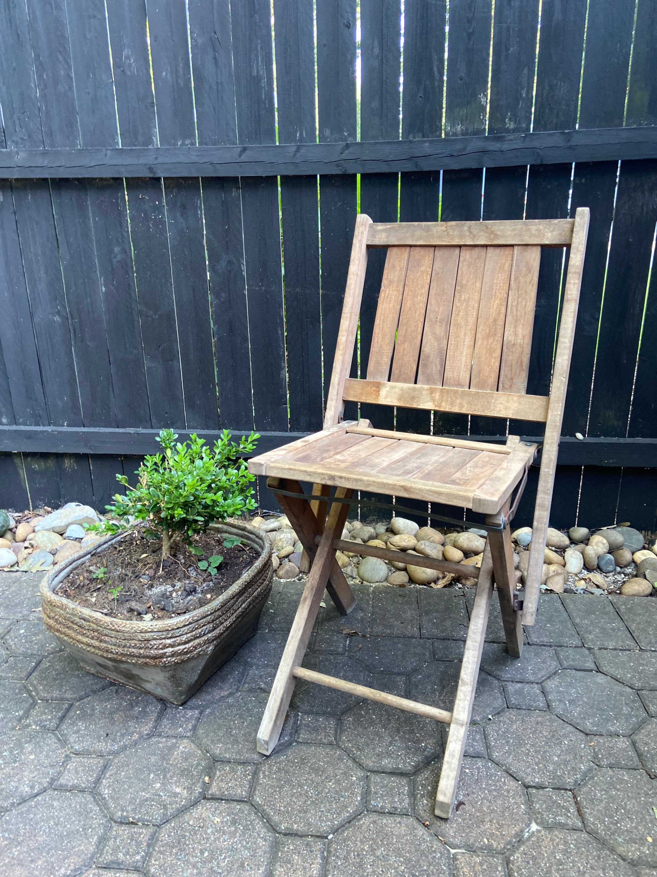 Antique Simmons Company Oak Folding Chair: Early Century Dining - Etsy Antique Simmons Company Oak Folding Chair: Early Century Dining - Etsy