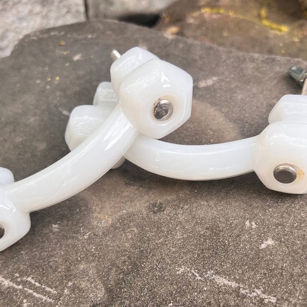 Milk Glass Pulls Etsy