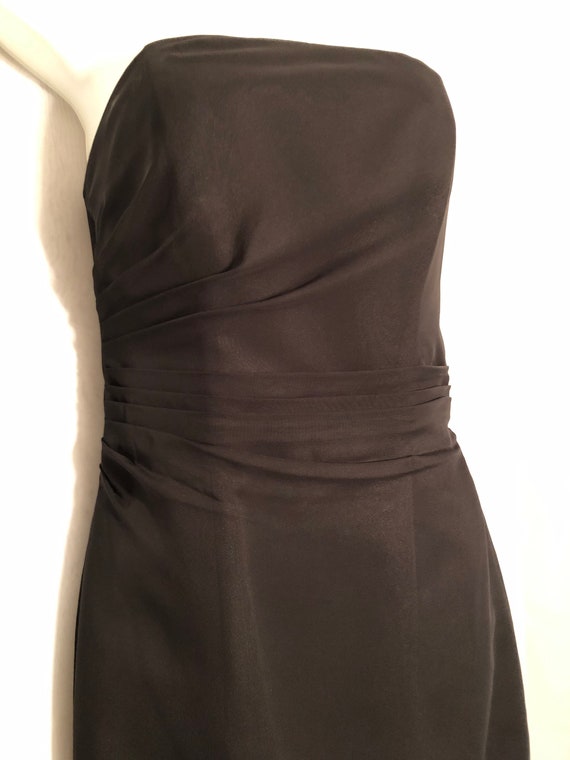 vintage black strapless cocktail dress   / ladies… - image 2