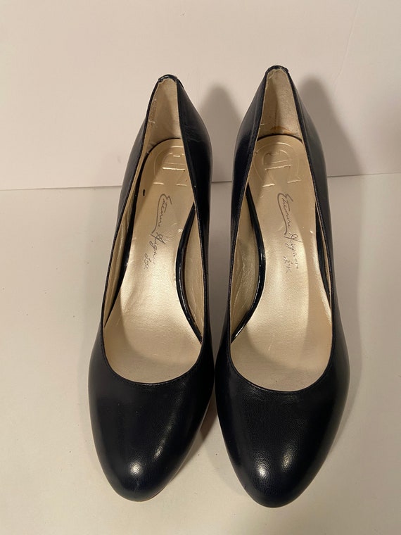 vintage navy blue Etienne Aigner leather pumps / … - image 5