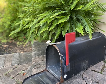 Vintage Black Galvanized Metal Mailbox: Distressed Farmhouse Decor
