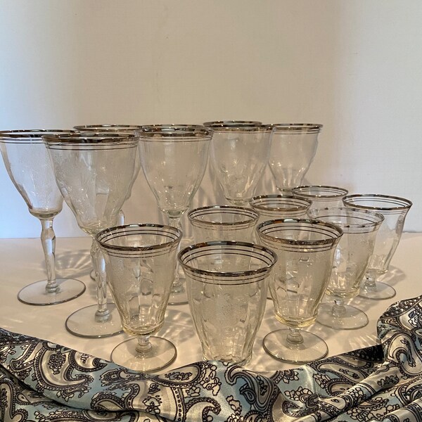 Victorian Etched Drinking Glass Etsy