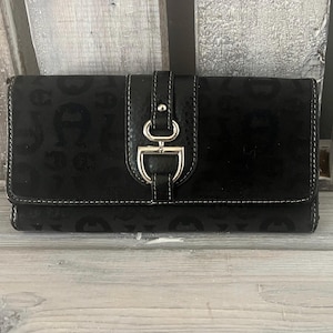 vintage Etienne Aigner signature trifold wallet