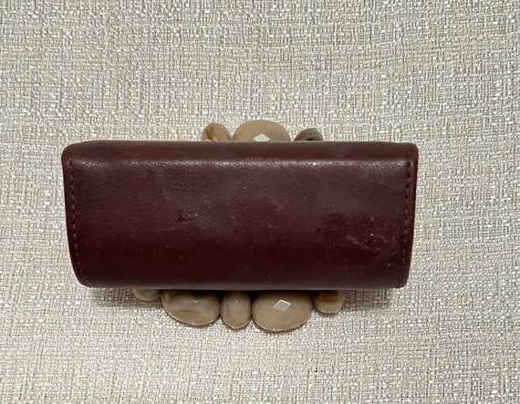 vintage Coach brown leather lipstick case/ cosmet… - image 3