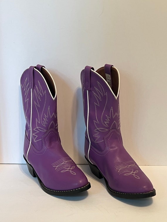 Girls purple cheap cowgirl boots