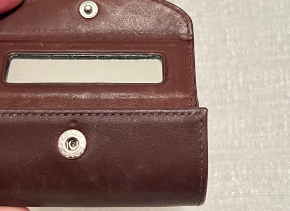 vintage Coach brown leather lipstick case/ cosmet… - image 5