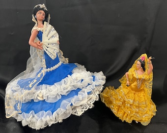 Vintage Spanish Flamenco dancer dolls