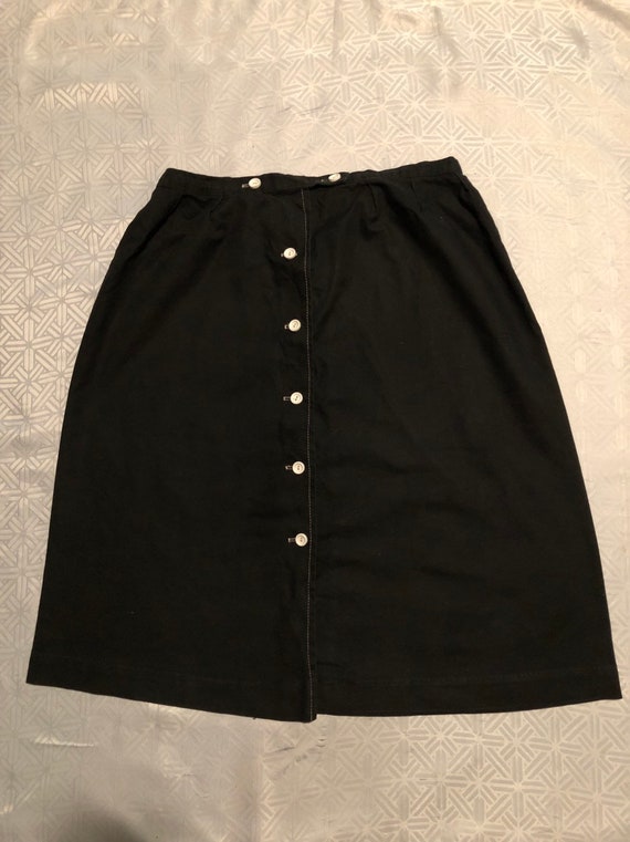 Vintage cotton ladies button down skirt /ladies cl
