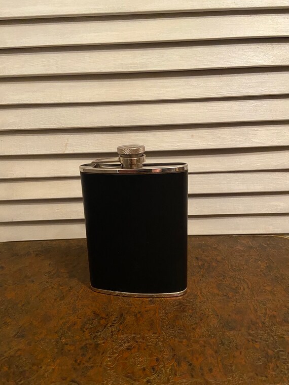 8oz BLACK Cowboy Life Flask 8oz BLACK Cowboy Life Flask