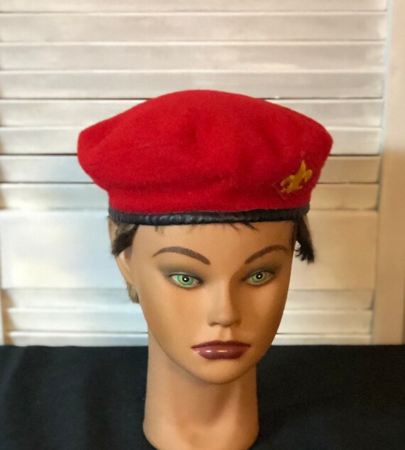 vintage beret Official headwear BoyScouts of Ameri